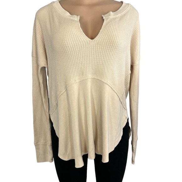 Free People Montery Thermal Top Cream - Picture 2 of 9